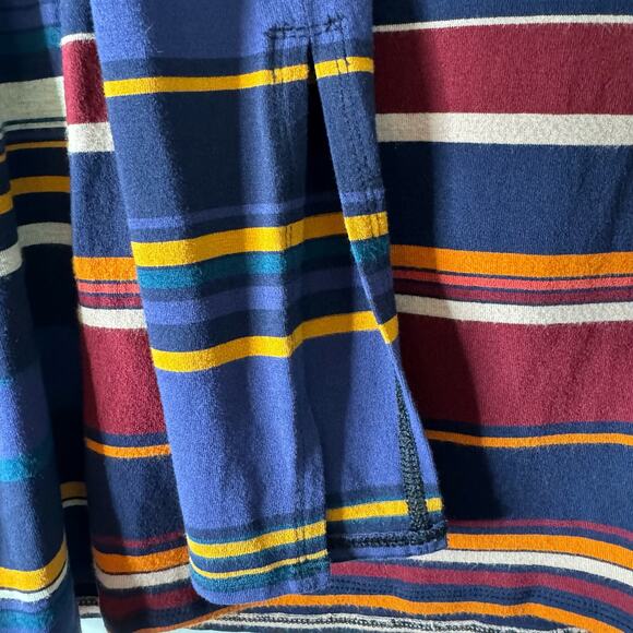 BCBGMaxaria Wms S Striped Pullover LS Tee Shirt Split Sleeves Casual Layering - Picture 4 of 8